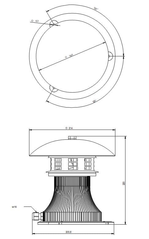 SIRENA - SUPERCELEREST  sirena elettromeccanica grande suono lineare 111db IP43 V110ACDC