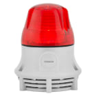 SIRENA - segnalazione macchina fissa/lampeggiante suono continuo/intermittente 75db IP30 base GRIGIA