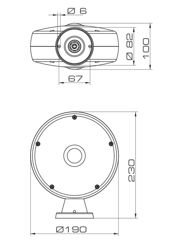 SIRENA - FAROLAMP xeno S ARANCIONE, luce allo xeno, luce a flash, IP54, V240AC, base standard