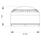 SIRENA - MLINE Combinato sonoro/luminoso BLU luce fissa/strobo 105db 32 suoni IP65