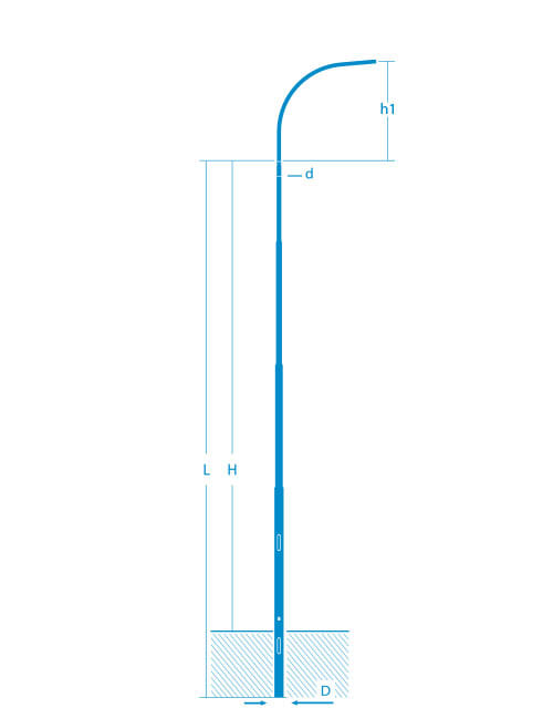 SOCIETA' ELETTRODISTRIBUZIONE MARCH - BRACCIO SINGOLO D 68X200+60X1000X1500 MM