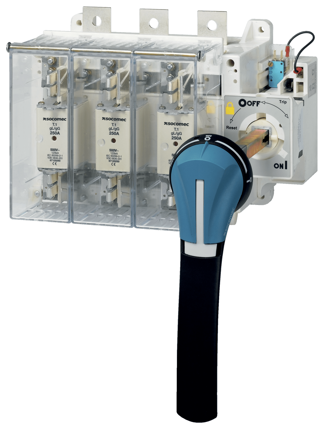 SOCOMEC ELETTROTECNICA - FUSOMAT - 250A - T1 4P- CDO FRONT. - LAN