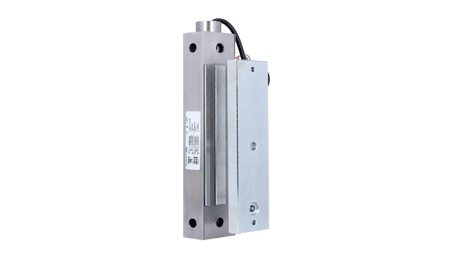 CDVI - Fermo elettromagnetico 400 kg da esterno IP68 da applicare, su acciaio 12/24 VDC + R