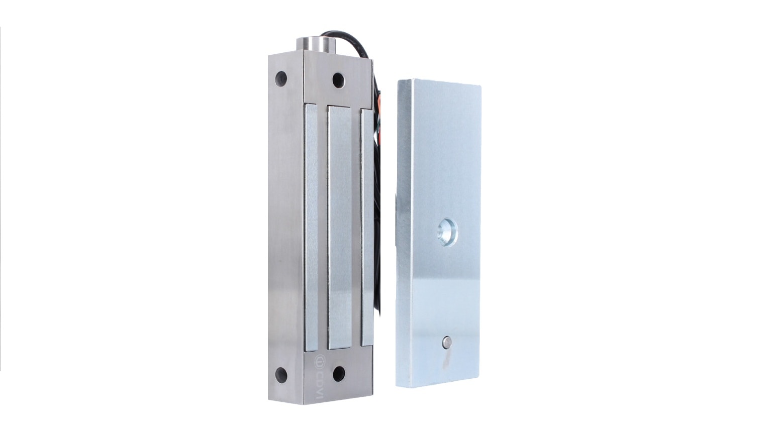 CDVI - Fermo elettromagnetico 500kg da esterno IP68, da applicare su acciaio, 12/24vdc+re