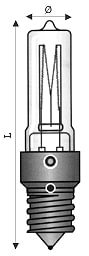 WIMEX - AL.UV-S TUB. E14 230V 70WEUP-