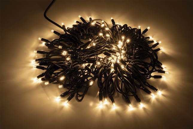 WIMEX - STRINGA NERA 60LED WARM NO CAV
