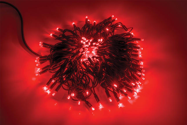 WIMEX - STRINGA NERA 120LED ROS FLASH