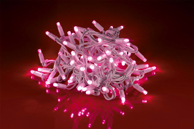 WIMEX - STRINGA BIA 60LED ROSSI-NO CAV