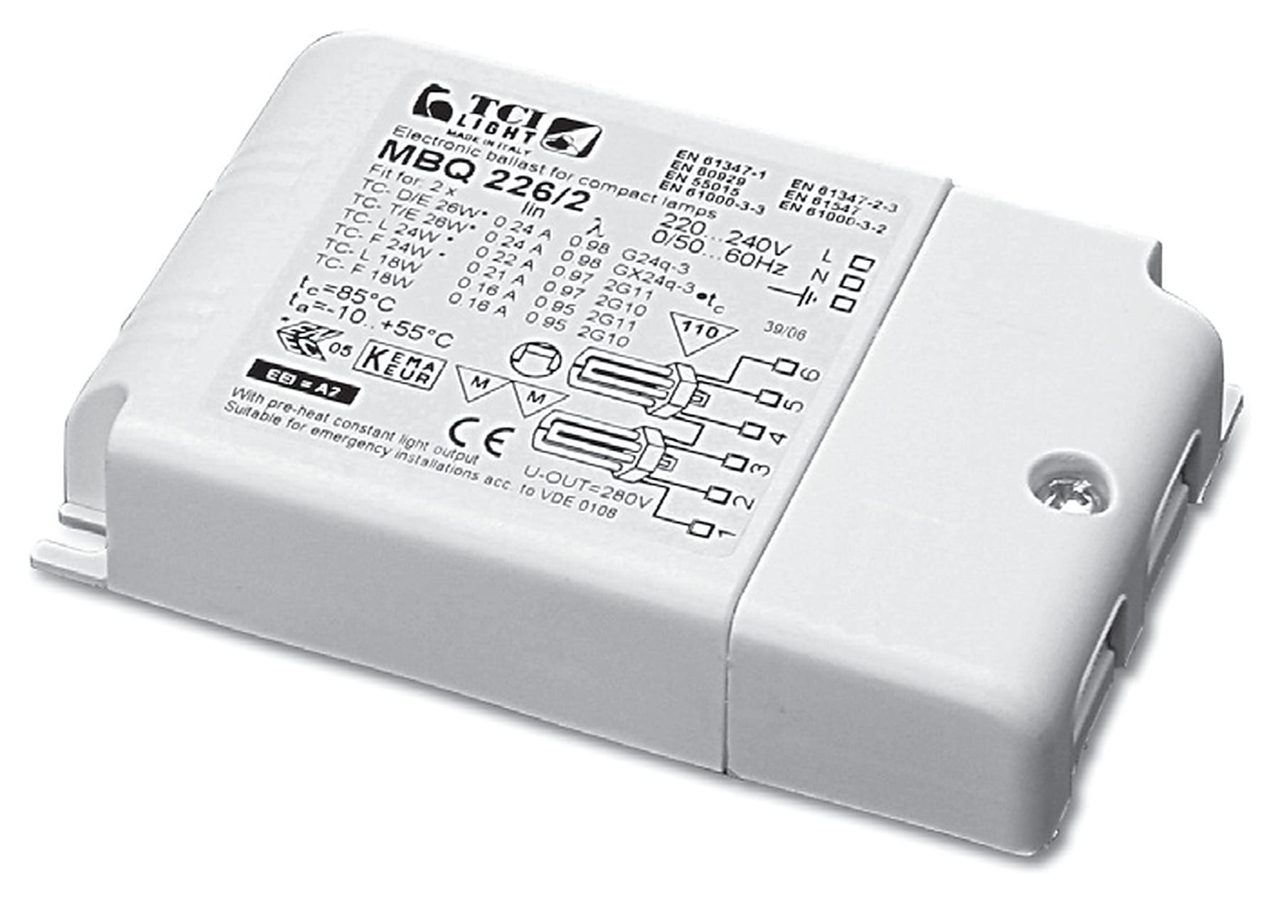 TCI - MBQ 226/2 BALLAST ELETTRONICO