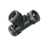 TEAFLEX - RACC. T NERO   IP66 36-36-36