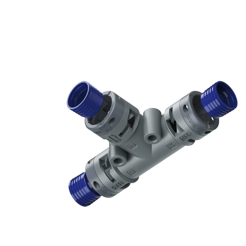 TEAFLEX - RACC. T GRIGIO IP68 12-12-12