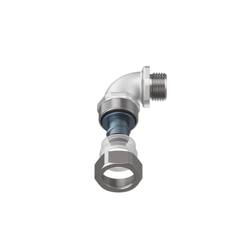 TEAFLEX - Raccordo a 90 in ottone serie CM con continuit metallica IP67.