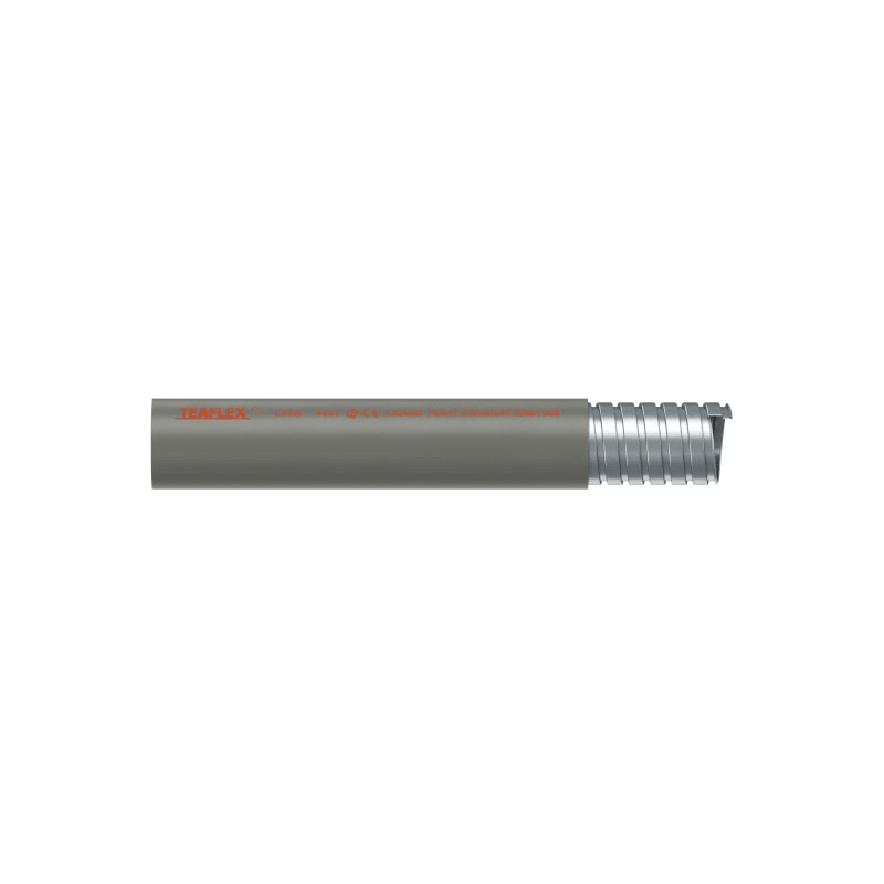 TEAFLEX - Guaina in acciaio zincato ricoperta in PVC IP67 per tubo L33 grigio.