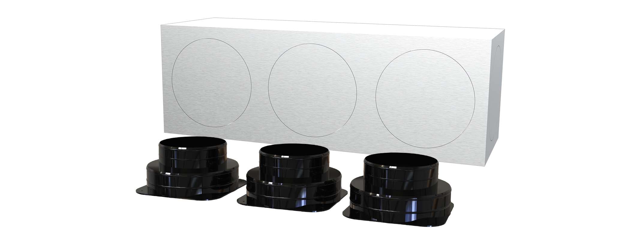 TECNOSYSTEMI - KIT SVELTO 3 ZONE150  PLENUM IN LAMIERA