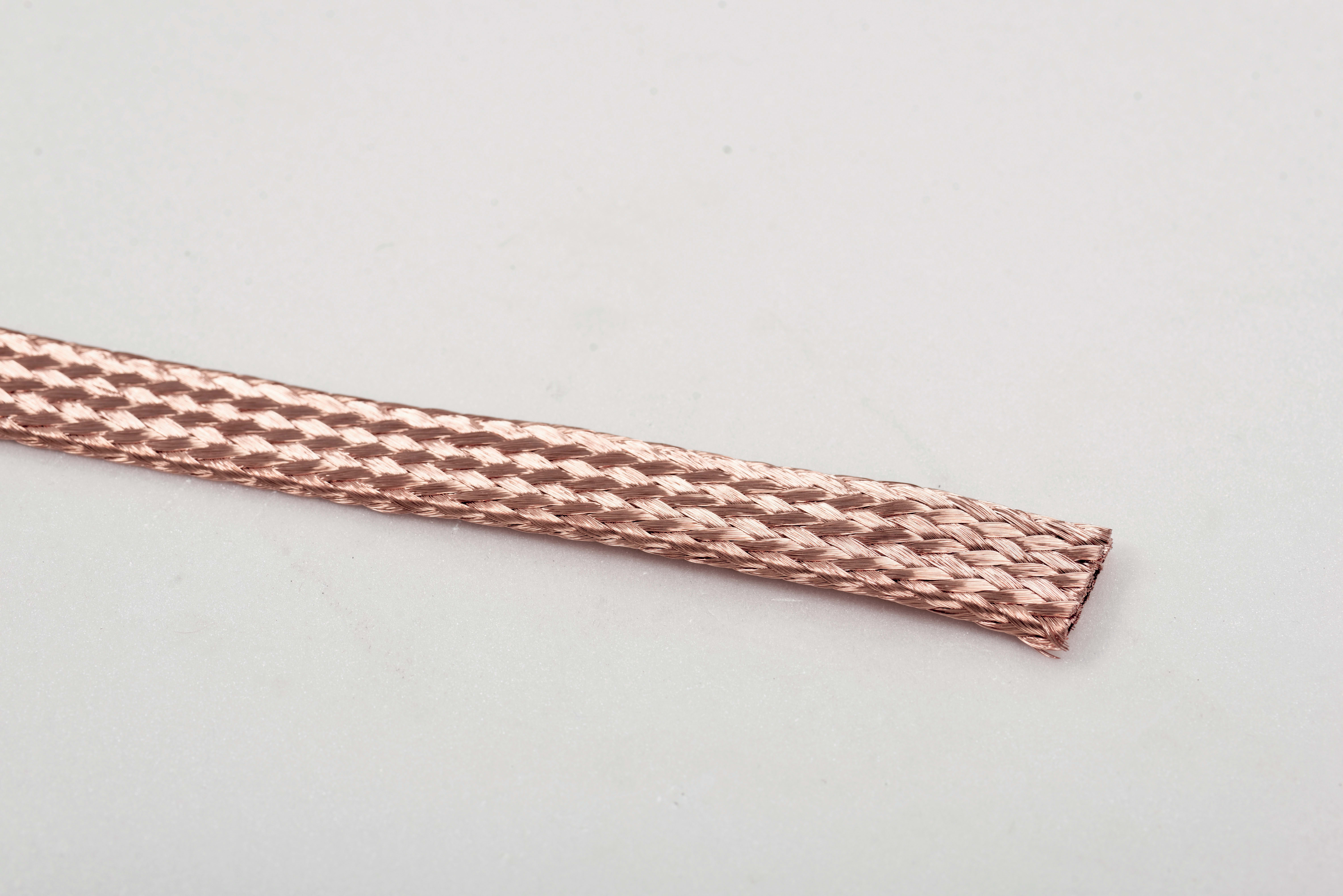 TEKNOMEGA - Treccia piatta rame rosso 16mmq lunghezza 25m.