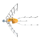 TELEVES - Antenna Ellipse UHF (C21-48) + Alimentatore Singolo, 2do Dividendo Digitale LTE700.