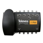TELEVES - 2 ingressi 950-2200 MHz G30-45dB, Centrale larga banda MiniKom F, doppia linea C.Retorno/VHF/UHF/IF1-IF2.