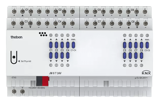 THEBEN - Attuatore cieco KNX 24V a 8 pieghe