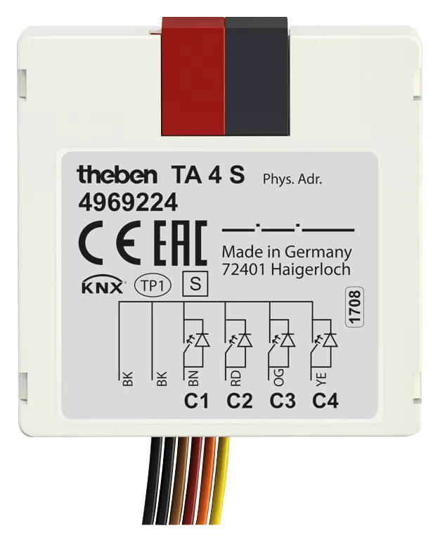 THEBEN - Interfaccia pulsante KNX ingresso binario 4 volte