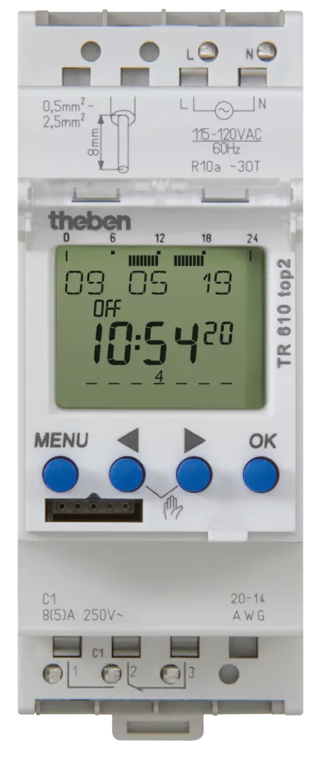 THEBEN - TR 610 TOP2 120V AC CERTIFICATO UL PER M
