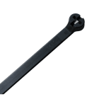TRADEFORCE - Fascetta con dente in acciaio inox, 370*4.8mm, nero, interno/esterno, 100 pz