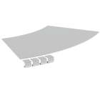 UNEX - Coperchio curva piana 45º 400 R600 in U23X