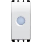 URMET - Diffusore trasparente con LED bicolore 12/24V AC, 1 modulo, Nea, bianco ghiaccio BG.