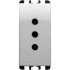 URMET - presa P11 1 modulo 2P+T 10A 250V Nea alluminio 1M