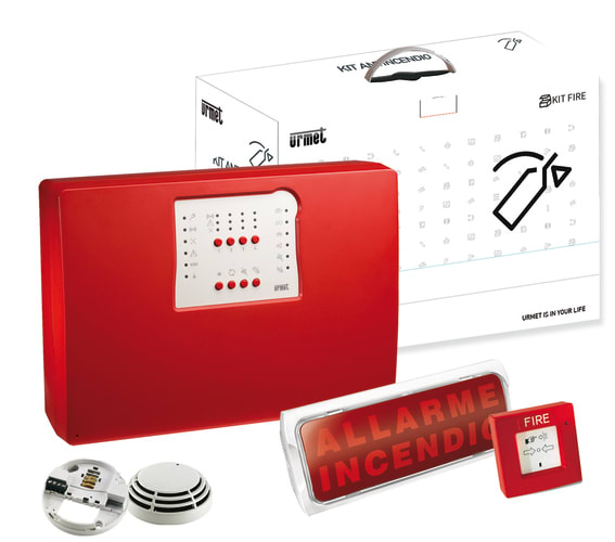 URMET - Kit rivelazione incendi con centrale 1043/422, linea 400 PROMO.