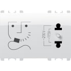 URMET - Presa per rasoi con trasformatore d'isolamento, 3 moduli, 230V, Nea, bianco ghiaccio PRESA PER RASOI 230V 3M BG.