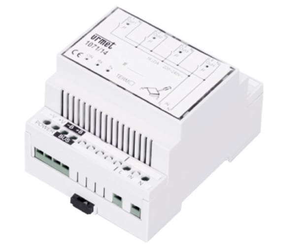URMET - Modulo relè elettronico passo passo iPerHome da barra DIN con 4 contatti a relè liberi da potenziale 4 USCITE 16A A RELE.