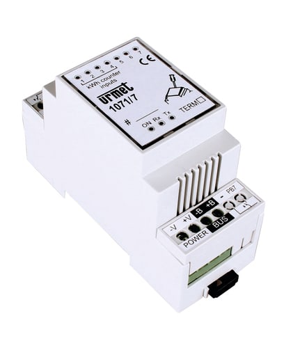 URMET - Modulo 7 ingressi iPerHome barra DIN collegamento 7 pulsanti comando BUS iPerBus.