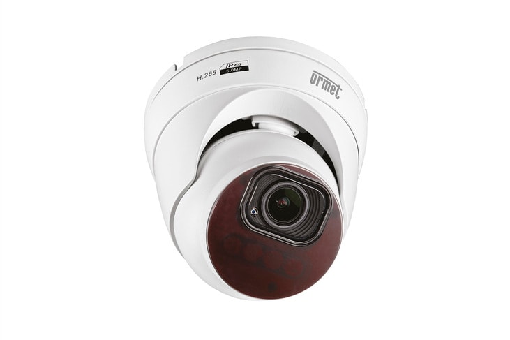 URMET - Telecamera dome 5M IP, Building&Retail AI PLUS, ottica motorizzata 2.8-12mm, TURRET CAMERA ECO AI.