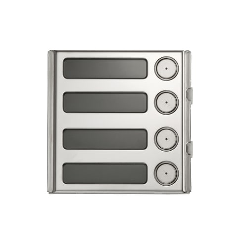 URMET - Modulo 4 pulsanti con espansore integrato, acciaio inossidabile, sistema 2Voice.