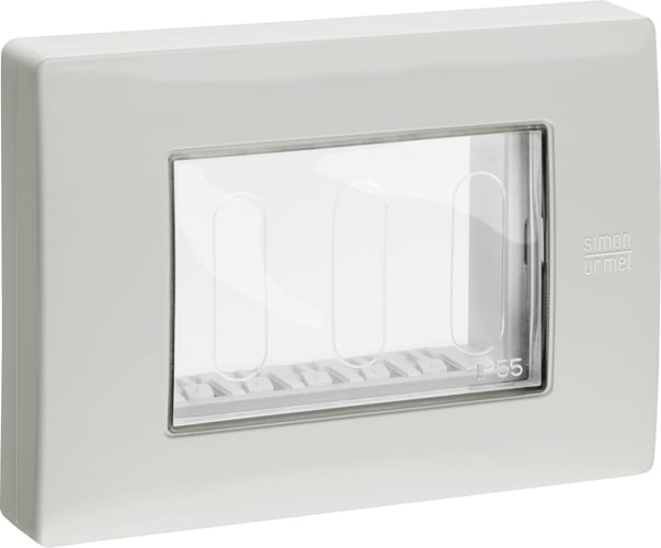 URMET - Coperchio protetto IP55, 3 moduli grigio RAL 7035, Nea.