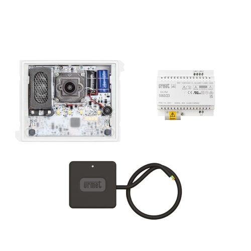 URMET - Kit base impianto video con attuatore Bluetooth, Alpha, sistema 2Voice e rele BT.