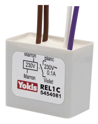 URMET - Dispositivo per centralizzazione in impianti trifase, sistema filare REL1C RELO 230V, NA 230V/0,1A.