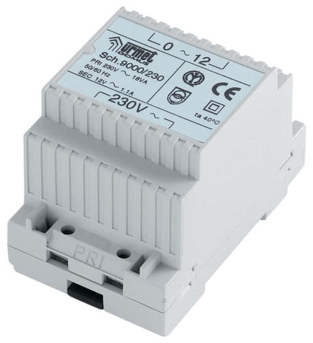 URMET - Trasformatore 12V - 230V/18VA per alimentare dispositivi elettronici con efficienza energetica.