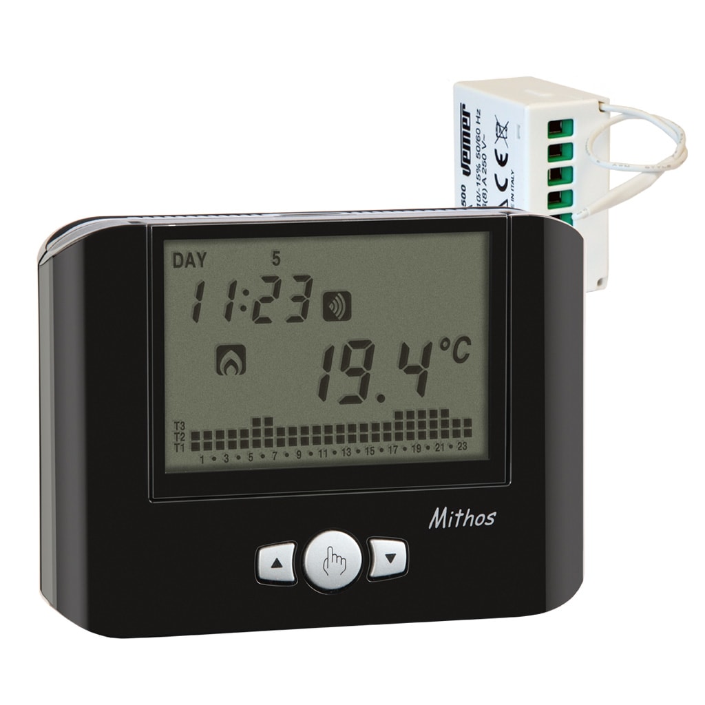 VEMER - SET MITHOS RF NERO + ATTUATORE 1 CAN.
