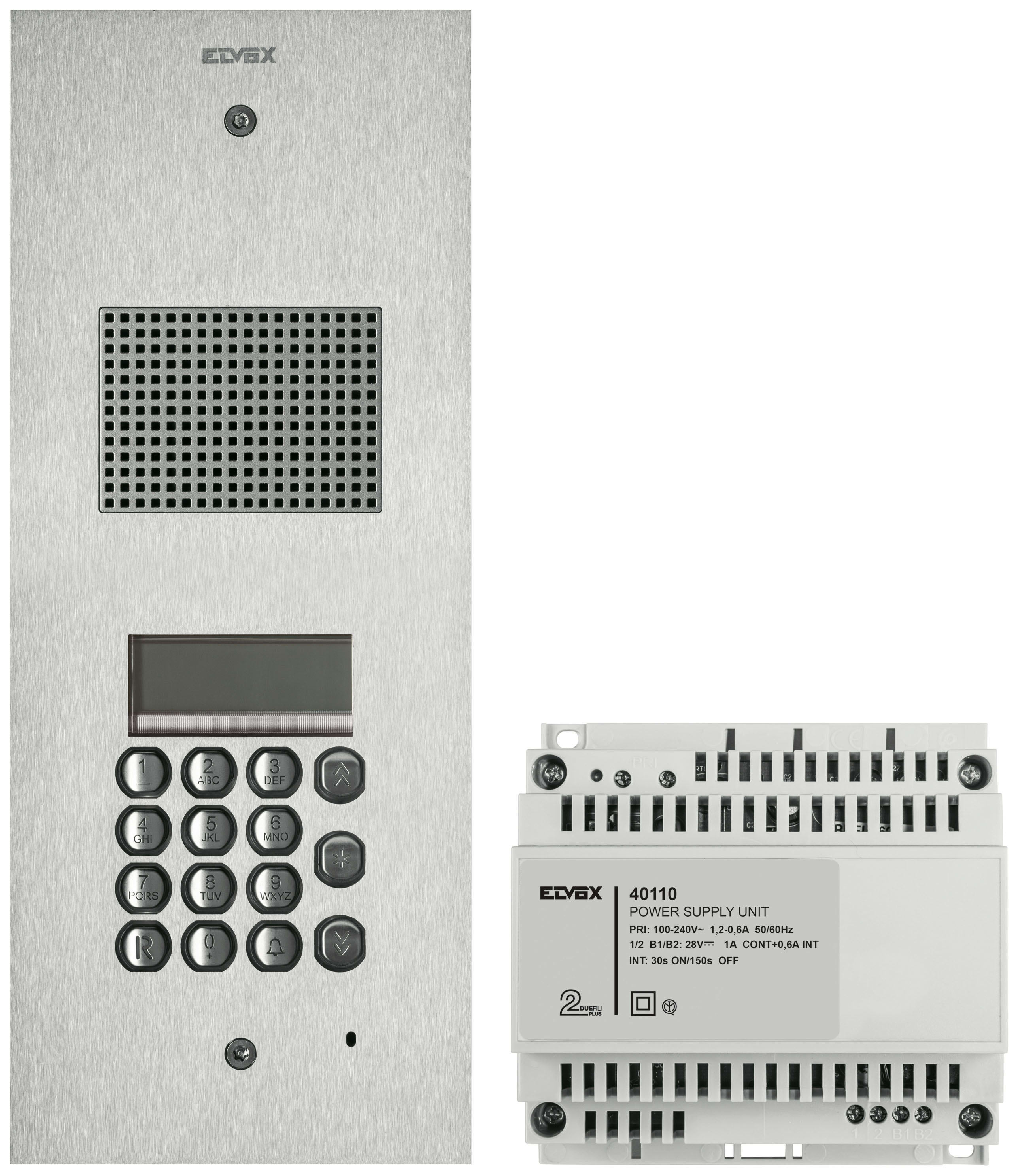VIMAR - KIT STEELY 2F+ AUDIO TAST.+DISP.ACCIAIO