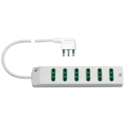 VIMAR - Presa Mobile Multipla 6 Uscite 16A 250V Bianco Sicury Standard Italiano 3680W