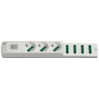 VIMAR - Presa Mobile Multipla 2P+T 16A 250V Bianco con Interruttore Luminoso - Sicury Standard Italiano P30 P17/11 3680W