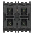 VIMAR - Comando domotico 4 pulsanti e dimmer LED 240V 2 moduli, compatibile con lampade incandescenza, CFL, LED, trasformatori elettronici.