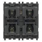 VIMAR - Comando KNX 4 Pulsanti con Tapparella Lamelle 2M - Attuatore per Tapparella con Uscita a Relè, LED RGB, 2 Moduli Eikon, Arké o Plana
