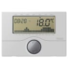 VIMAR - Cronotermostato a batteria parete silver, controllo ON/OFF temperatura ambiente, programmazione giornaliera/settimanale, uscita relè 5(2) A 250 V.