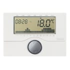 VIMAR - Cronotermostato bianco a parete, controllo ON/OFF temperatura, programmazione giornaliera/settimanale, alimentazione a batterie AA, uscita relè 5(2) A.