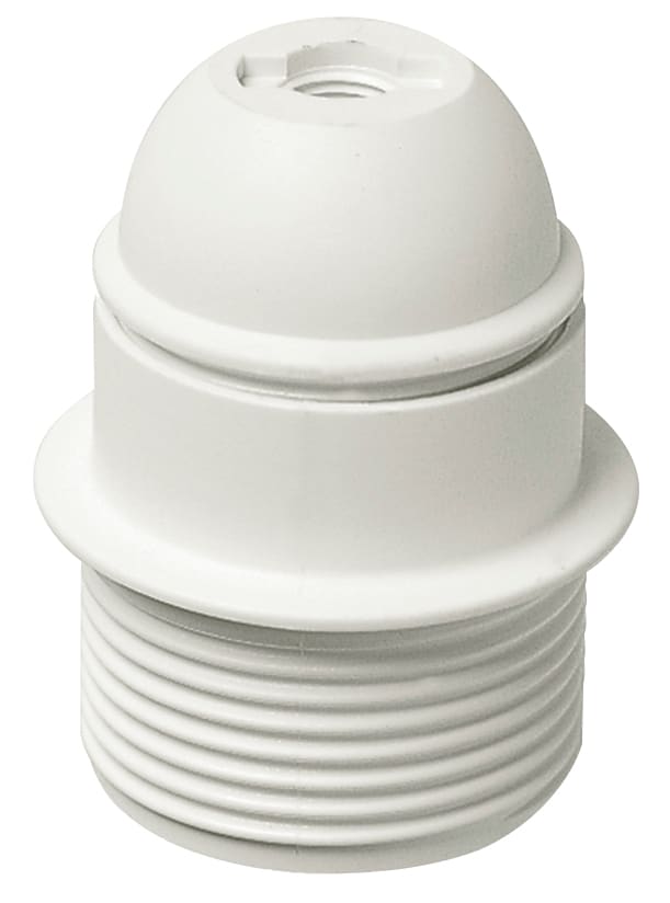 VIMAR - Portalampada E27 Bianco con Cappuccio e Camicia Filettata