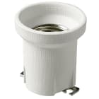VIMAR - Portalampada E40 Porc. Piastrina Dritta - Bianco Porcellana Asole Fissaggio Ø 5,2X7,5 Mm Interasse 52 Mm