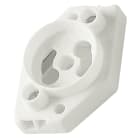 VIMAR - Portastarter 2A 250V Ottone Bianco Fissaggio Morsetti Vite 80°C Fori Centrale Ø 3,2 Mm Asse Maggiore Interasse 31 Mm