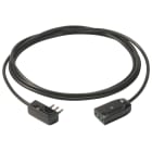 VIMAR - Cavo Prolunga 3G0,75+Spinapiatta 5M Nero - Cordone Prolungatore Lineare 5 Metri, H05Vv-F, Spina Piatta 2P+T 10 A 250 V~ Sicury P11, Potenza 2300 W
